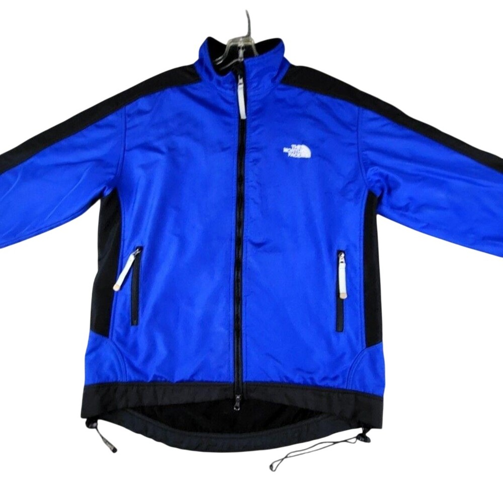 The North Face Jacket Mens Large Blue Black Summit Series Windstopper Softshell